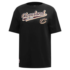 Cleveland Cavaliers Pro Standard Women's Script Boyfriend T-Shirt sale - Black discount