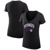 Sacramento Kings G-III 4Her by Carl Banks Women's Super-Slim Fit Lightweight Filigree Logo V-Neck T-Shirt - Black shop