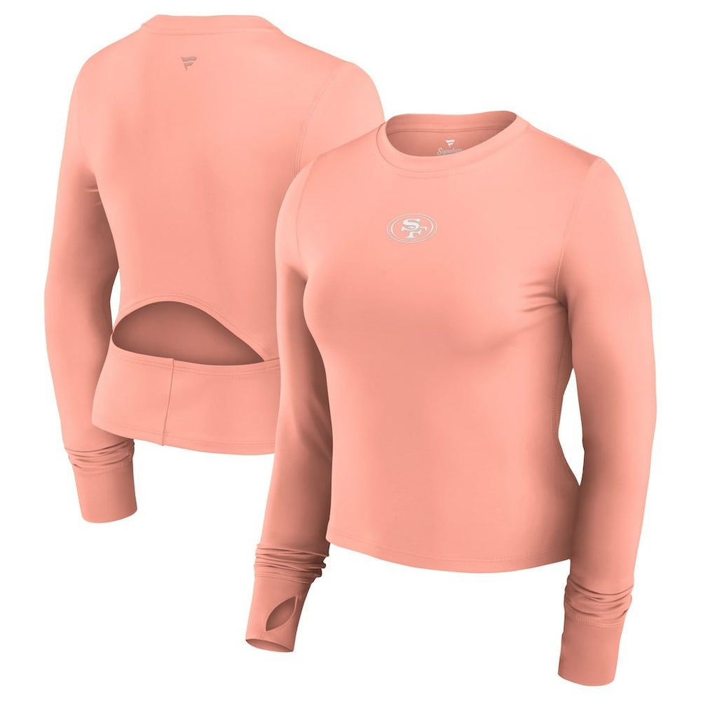 NFL San Francisco 49ers Women's Studio Fitted Long Sleeve Gym Top