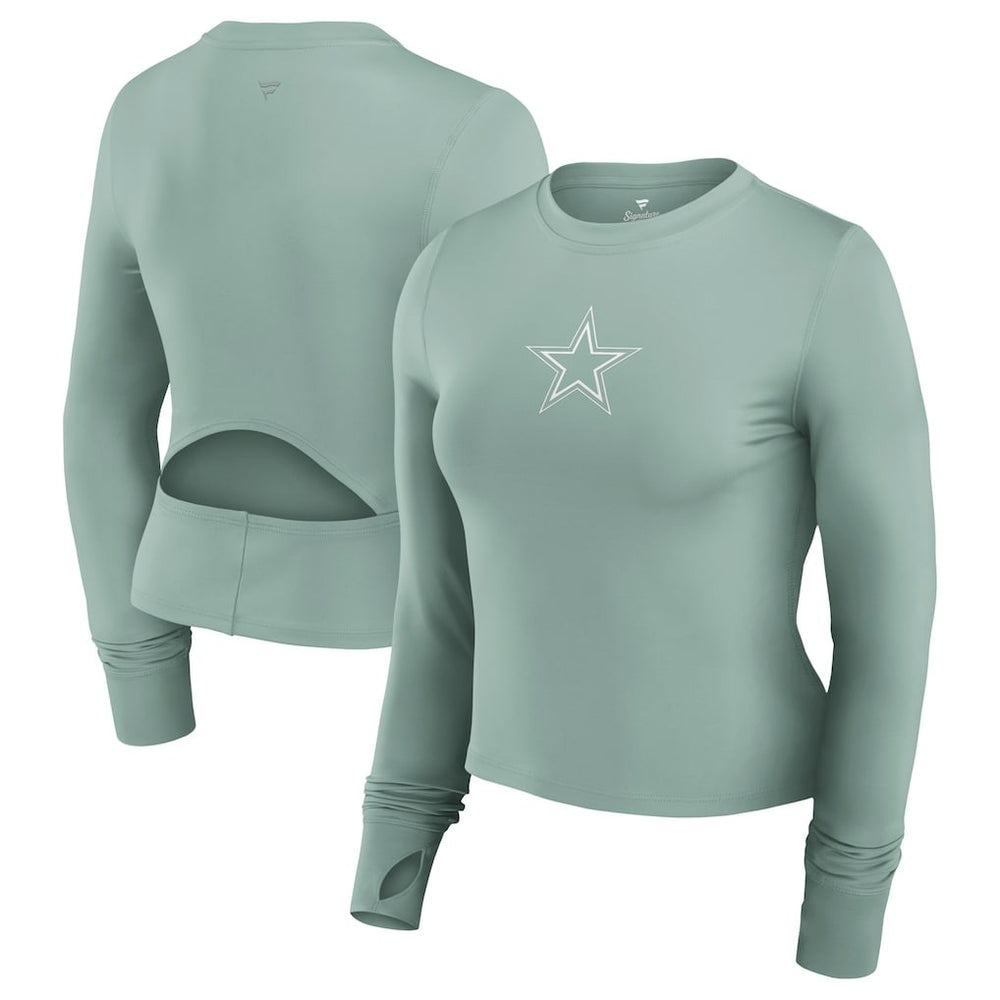 NFL Dallas Cowboys Women's Studio Fitted Long Sleeve Gym Top