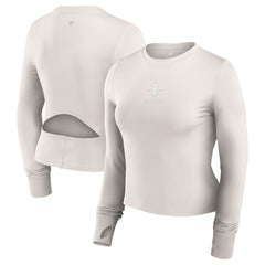 NFL New Orleans Saints Women's Studio Fitted Long Sleeve Gym Top
