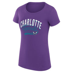Charlotte Hornets G-III 4Her by Carl Banks Women's Super-Slim Fit Lightweight Filigree Logo T-Shirt - Purple outlet