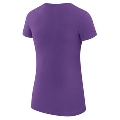 Los Angeles Lakers G-III 4Her by Carl Banks Women's Super-Slim Fit Lightweight Filigree Logo T-Shirt - Purple cheap
