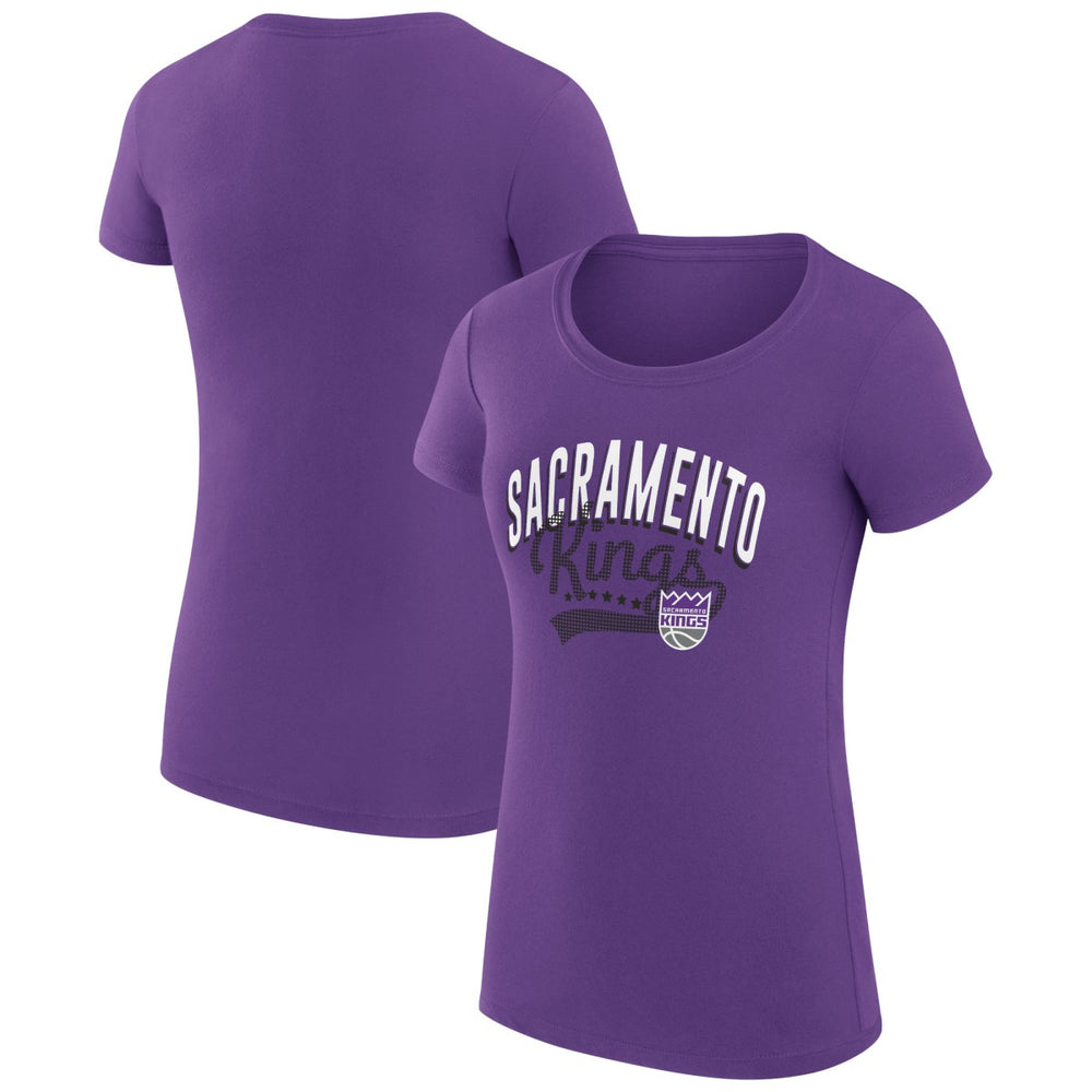 Sacramento Kings G-III 4Her by Carl Banks Women's Super-Slim Fit Lightweight Filigree Logo T-Shirt - Purple online