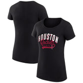 Houston Rockets G-III 4Her by Carl Banks Women's Super-Slim Fit Lightweight Filigree Logo T-Shirt - Black on sale