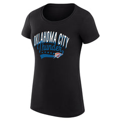 Oklahoma City Thunder G-III 4Her by Carl Banks Women's Super-Slim Fit Lightweight Filigree Logo T-Shirt - Black for sale