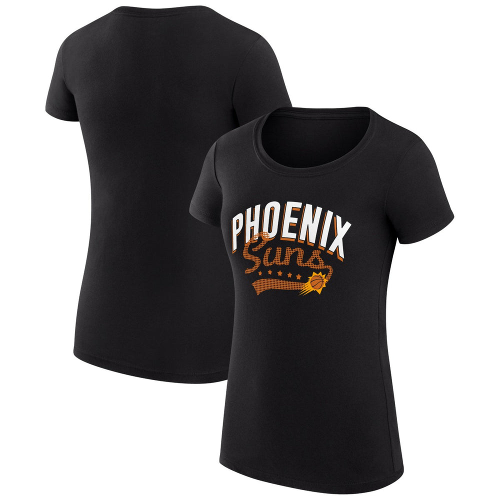 Phoenix Suns G-III 4Her by Carl Banks Women's Super-Slim Fit Lightweight Filigree Logo T-Shirt - Black for sale