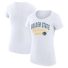 Golden State Warriors G-III 4Her by Carl Banks Women's Super-Slim Fit Lightweight Filigree Logo T-Shirt - White sale