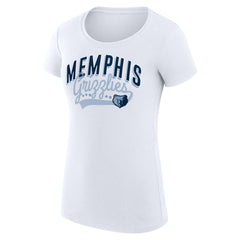 Memphis Grizzlies G-III 4Her by Carl Banks Women's Super-Slim Fit Lightweight Filigree Logo T-Shirt - White sale