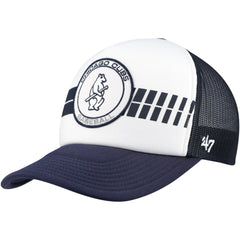 Chicago Cubs Cooperstown Collection Wax Pack Express Trucker Adjustable Hat - White/Navy | 47 brand