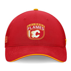 Calgary Flames Fanatics 2024 NHL Draft On Stage Trucker Adjustable Hat