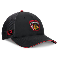 Chicago Blackhawks Fanatics 2024 NHL Draft On Stage Trucker Adjustable Hat
