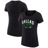 Dallas Stars G-III 4Her by Carl Banks Women's Super-Slim Fit Lightweight Filigree Logo T-Shirt – Black