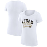 Vegas Golden Knights G-III 4Her by Carl Banks Women's Super-Slim Fit Lightweight Filigree Logo T-Shirt