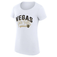 Vegas Golden Knights G-III 4Her by Carl Banks Women's Super-Slim Fit Lightweight Filigree Logo T-Shirt