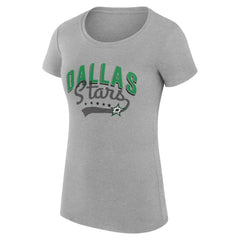 Dallas Stars G-III 4Her by Carl Banks Women's Super-Slim Fit Lightweight Filigree Logo T-Shirt – Gray