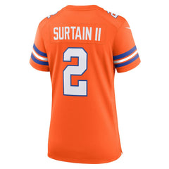 NFL Denver Broncos Patrick Surtain II Women's Mile High Collection 1977 Throwback Player Game Jersey