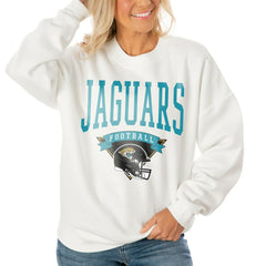 NFL Jacksonville Jaguars Gameday Couture Women's Oversized Yard Line Tri-Blend Pullover Sweatshirt
