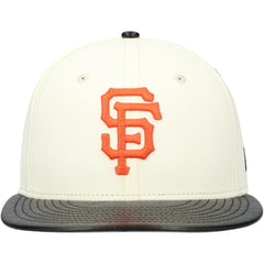 San Francisco Giants Game Night Leather Visor 59FIFTY Fitted Hat - Cream | New Era
