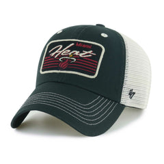 Miami Heat '47 Five Point Patch Clean Up Adjustable Hat - Black | 47 brand outlet