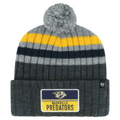 Nashville Predators '47 Stack Patch Cuffed Knit Hat with Pom