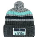 Seattle Kraken '47 Stack Patch Cuffed Knit Hat with Pom
