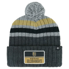 Vegas Golden Knights '47 Stack Patch Cuffed Knit Hat with Pom