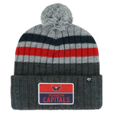 Washington Capitals '47 Stack Patch Cuffed Knit Hat with Pom
