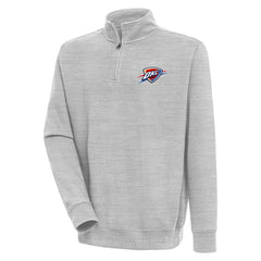 Oklahoma City Thunder Antigua Victory Quarter-Zip Pullover Top - Heather Gray outlet