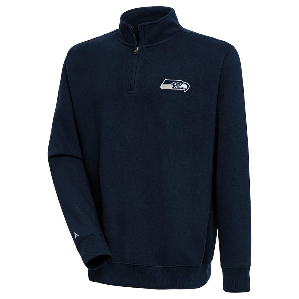 NFL Seattle Seahawks Antigua Victory Quarter-Zip Pullover Top