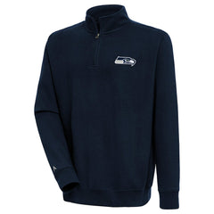 NFL Seattle Seahawks Antigua Victory Quarter-Zip Pullover Top