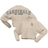 St. Louis Cardinals Women's Long Sleeve Cropped Jersey T-Shirt - Cream