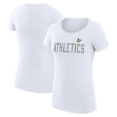 Athletics G-III 4Her by Carl Banks Women's Super-Slim Fit Lightweight Dot Print T-Shirt - White