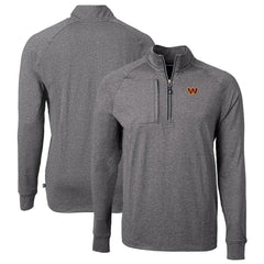 NFL Washington Commanders Cutter & Buck Big & Tall Adapt Eco Knit Quarter-Zip Pullover Top