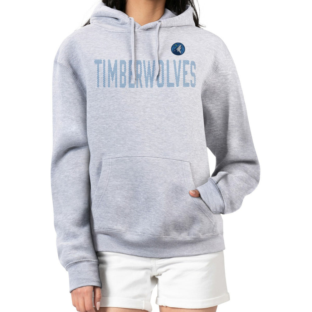 Minnesota Timberwolves G-III 4Her by Carl Banks Women's Dot Print Pullover Hoodie - Heather Gray cheap
