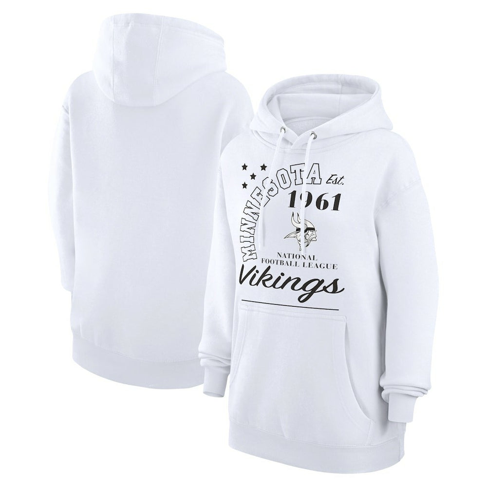 NFL Minnesota Vikings Starter Unisex Arch Team Fleece Pullover Hoodie