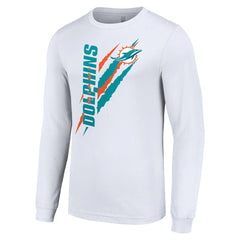NFL Miami Dolphins Starter Color Scratch Long Sleeve T-Shirt