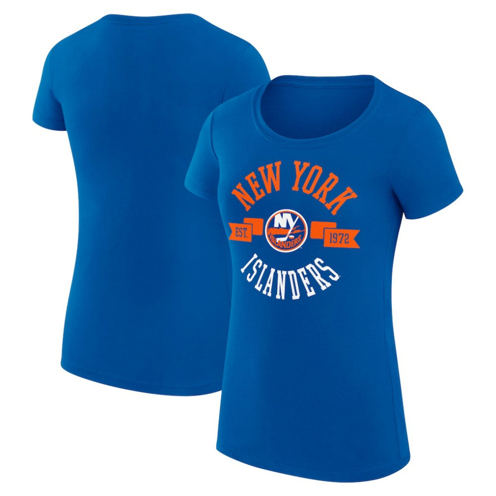 New York Islanders G-III 4Her by Carl Banks Women's Super-Slim Fit Lightweight City Graphic Sport Crewneck T-Shirt