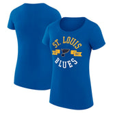 St. Louis Blues G-III 4Her by Carl Banks Women's Super-Slim Fit Lightweight City Graphic Sport Crewneck T-Shirt