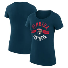 Florida Panthers G-III 4Her by Carl Banks Women's Super-Slim Fit Lightweight City Graphic Sport Crewneck T-Shirt