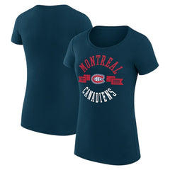 Montreal Canadiens G-III 4Her by Carl Banks Women's Super-Slim Fit Lightweight City Graphic Sport Crewneck T-Shirt
