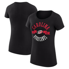 Carolina Hurricanes G-III 4Her by Carl Banks Women's Super-Slim Fit Lightweight City Graphic Sport Crewneck T-Shirt