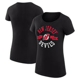 New Jersey Devils G-III 4Her by Carl Banks Women's Super-Slim Fit Lightweight City Graphic Sport Crewneck T-Shirt