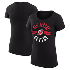 New Jersey Devils G-III 4Her by Carl Banks Women's Super-Slim Fit Lightweight City Graphic Sport Crewneck T-Shirt