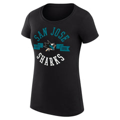 San Jose Sharks G-III 4Her by Carl Banks Women's Super-Slim Fit Lightweight City Graphic Sport Crewneck T-Shirt