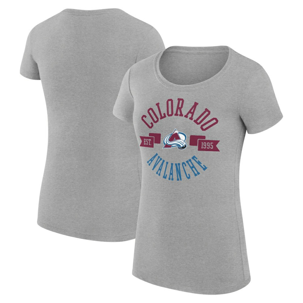 Colorado Avalanche G-III 4Her by Carl Banks Women's Super-Slim Fit Lightweight City Graphic Sport Crewneck T-Shirt