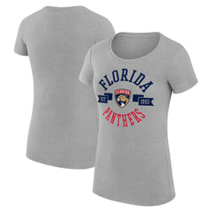 Florida Panthers G-III 4Her by Carl Banks Women's Super-Slim Fit Lightweight City Graphic Sport Crewneck T-Shirt