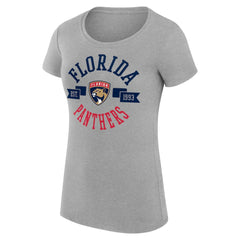 Florida Panthers G-III 4Her by Carl Banks Women's Super-Slim Fit Lightweight City Graphic Sport Crewneck T-Shirt