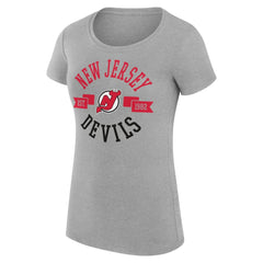 New Jersey Devils G-III 4Her by Carl Banks Women's Super-Slim Fit Lightweight City Graphic Sport Crewneck T-Shirt