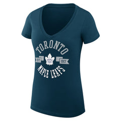 Toronto Maple Leafs G-III 4Her by Carl Banks Women's Super-Slim Fit Lightweight City Graphic V-Neck T-Shirt